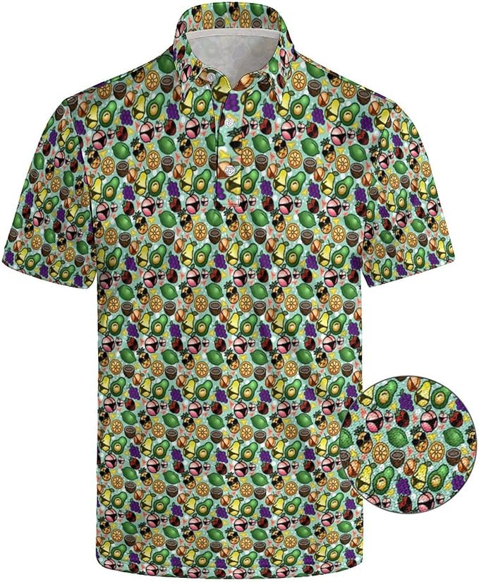 Mens Golf Shirts Golf Polo Shirts for Men Short Sleeve Polo Shirts Golf Gifts