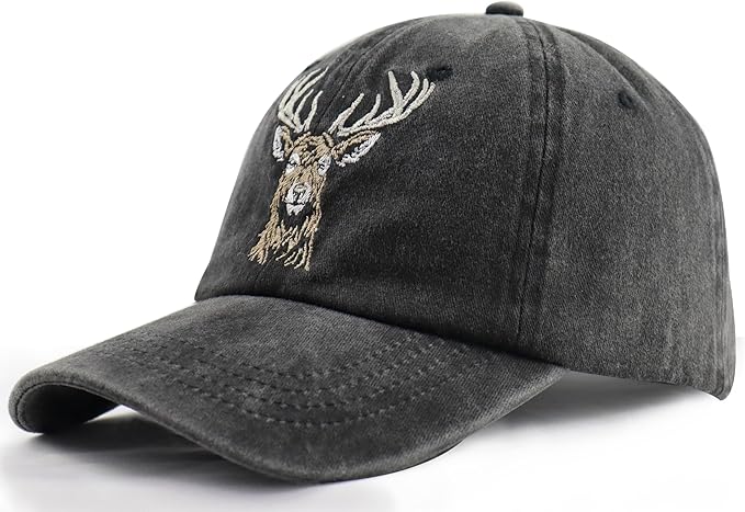 Unisex Adjustable Animal Hat for Men Women, Classic Cotton Wild Animals Embroidered Baseball Cap