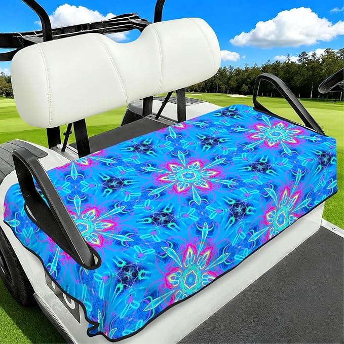 Golf Cart Seat Covers Club Car Golf Cart Accessories for Men Women Golf Carts Seat Towel Blanket 2-Seat Golf Cart Decorations