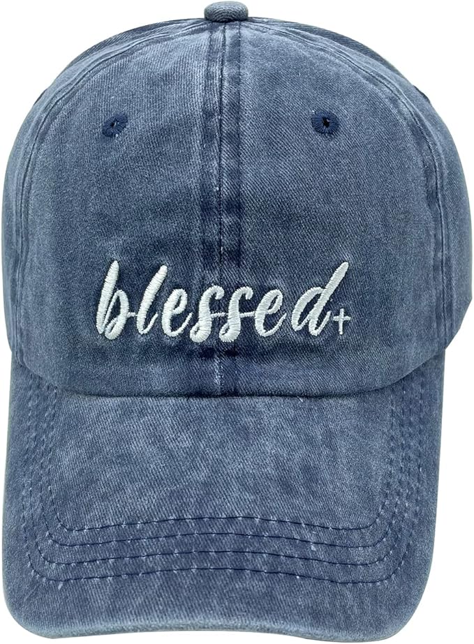Waldeal Women's Embroidered Dad Hat, Adjustable Vintage Washed Cotton Baseball Cap for Men