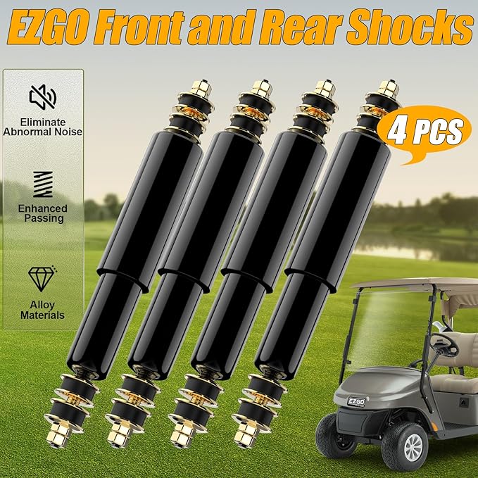 ENEKER Golf Cart Shocks, EZGO Front Shocks and EZGO Rear Shocks for Golf Cart 1994-UP EZGO TXT&Medalist Gas and Electric, Replace 70928-G01, 76418-01, 4PCS
