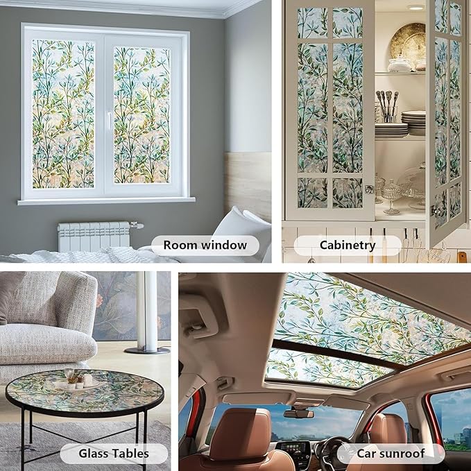 Finnez Window Privacy Film 3D Static Cling Window Film, No Glue Heat Control & - Image 5
