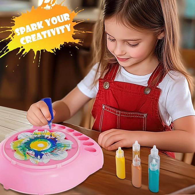Paint Spin Art Machine Kit for Kids, Arts & Crafts Painting Spinner Toys Kits - Image 2