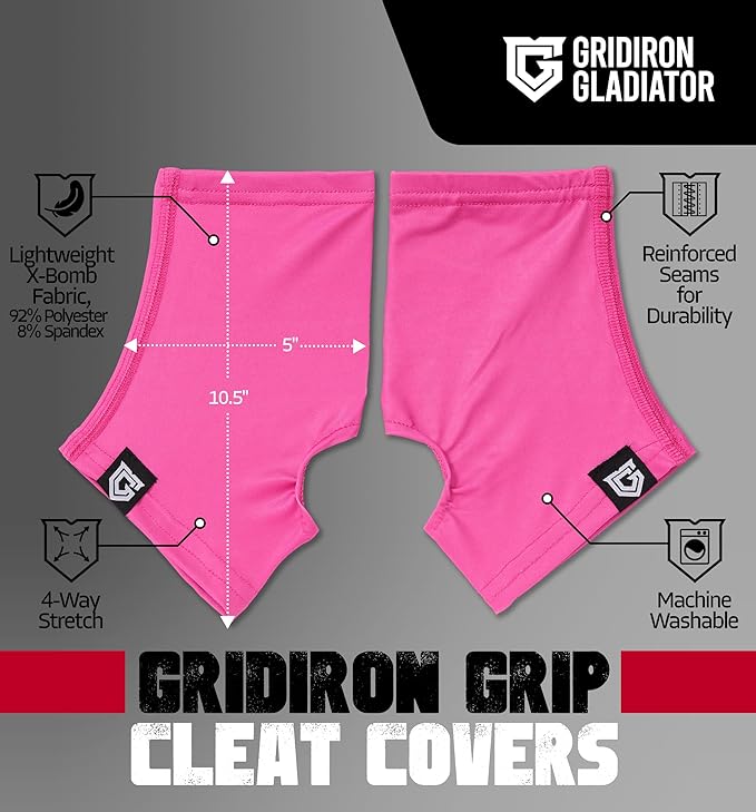 Gridiron Gladiator Cleat Covers - Football Spats - Football Cleat Cover - Cleat Spats for Soccer, Baseball & Softball