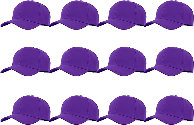 Gelante Plain Blank Baseball Caps Adjustable Back Strap Wholesale LOT 12 PC'S