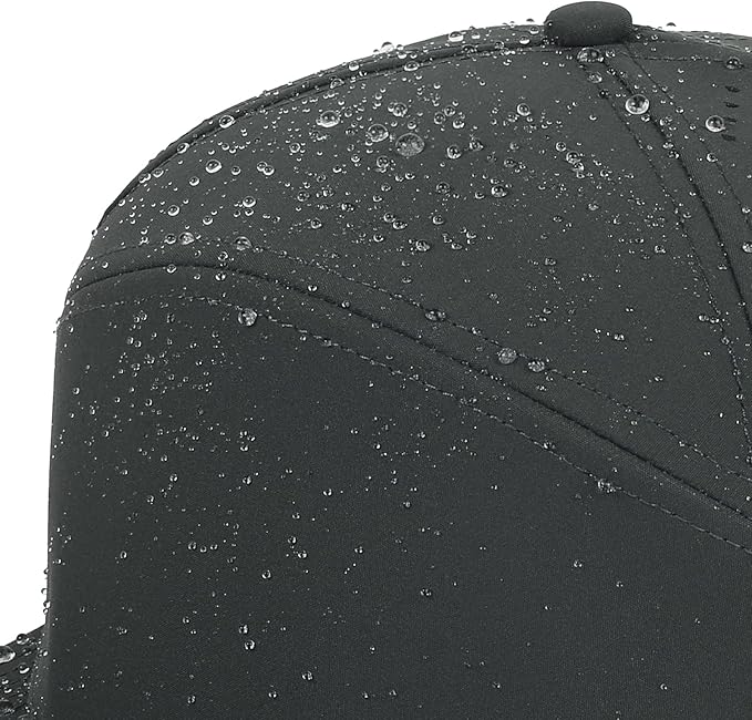 Quick Dry Baseball Cap Flat Brim Snapback Hat Sun and Rain Protection Golf Hat for Men Women
