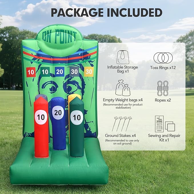 Inflatable Carnival Game with Built-in Blower, Portable Fun Toss Game - Image 7