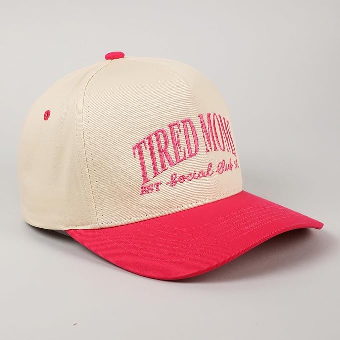 MIRMARU Two-Tone Vintage Canvas Trucker Hats for Men & Women, Adjustable Size Baseball Caps with Trendy Embroidered Design