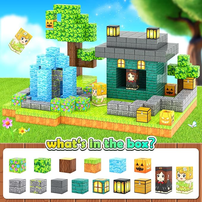 Large Magnetic Blocks Kids Building Toys Mine Magworld Magic Enchanted Building - Image 3