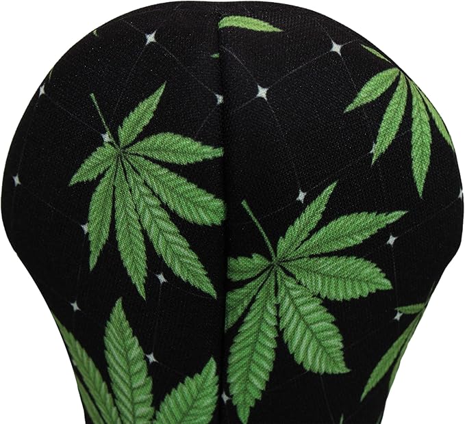 Black Marijuana Leaf | Golf Club Headcover | Driver Fairway Hybrid-Sold Separately | Handmade in USA by BeeJos