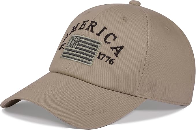 IIN American Flag Baseball Cap for Men Women Low Profile USA Army Tactical Operator Military Plain Dad Hat