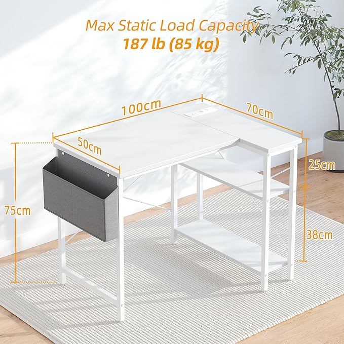 TIQLAB Small Computer Desk - Image 3