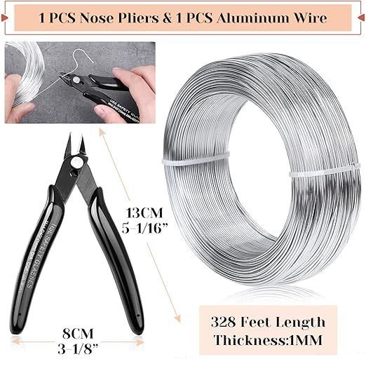 18 Gauge Aluminum Craft Wire Jewelry Making, 328 FT Metal Wire Armature - Image 3