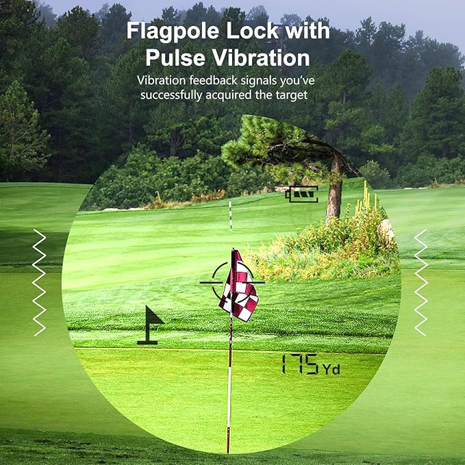 Golf Range Finder 650 Yards RangeFinder Golfing High Clarity Display 6X Magnification 0.5 Yard Accuracy Pin Seeker Easy to Use Simple