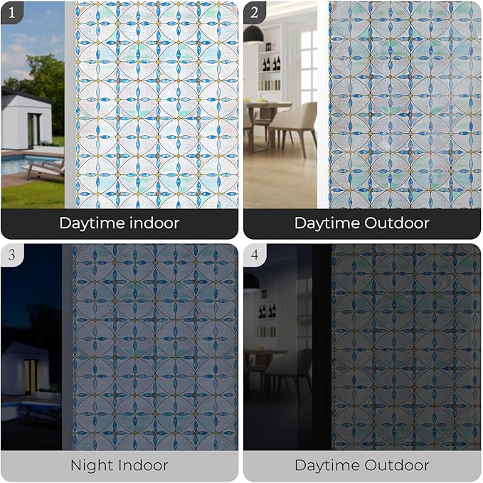 3D Stained Glass Window Film, Decorative Window Privacy Film - Image 6