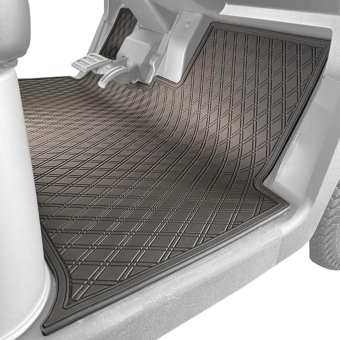 Xtreme MATS Floor Mat Liner for Golf Carts - Fits E-Z-GO RXV (2024, 2025, 2026+) / Valor (2024+) and Elite - Custom Fit Durable Rubber Golf Car Floor Mat (All Black)