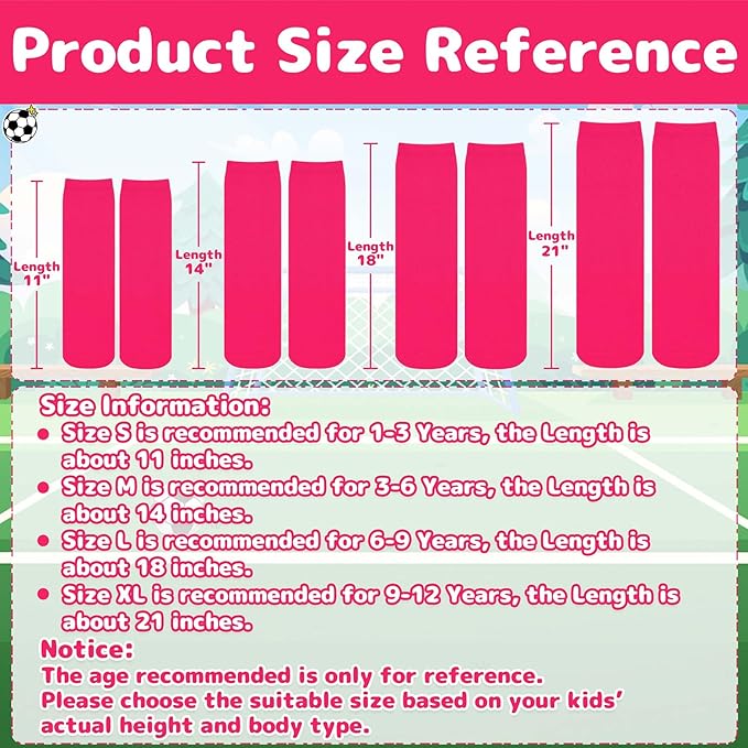 Olreco 1 Pack Toddler Kids Youth Soccer Socks Girls Boys Baseball Socks Youth Knee High Softball Football Accessories Cotton
