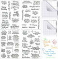 4 Sheets Sentiments Rubber Clear Stamps Set by Chinco