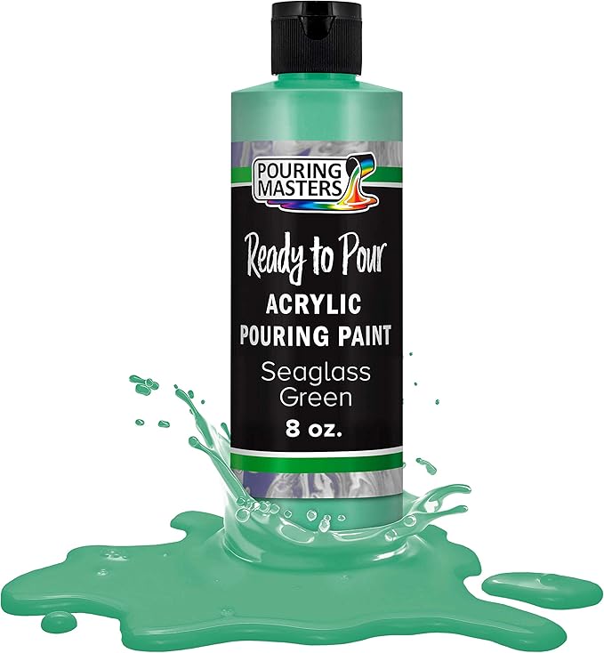 POURING MASTERS Seaglass Green Acrylic Ready to Pour Pouring Paint by Pouring+Masters