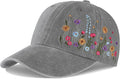 Biggun Trendy Embroidered Baseball Cap for Girls Women Men - Adjustable Soft Breathable Hats for Casual Wear