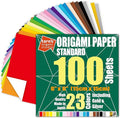 Standard 6 Inch One Sided 23 Colors 100 Sheets Square Easy Fold Premium by TAROSORIGAMISTUDIO