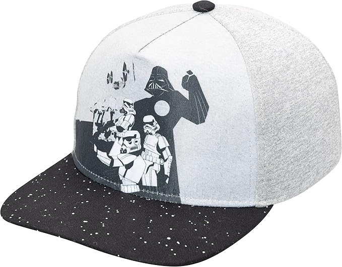 Star Wars Classic Embroidered Logo Flatbrim Baseball Cap Hat, Boys Youth