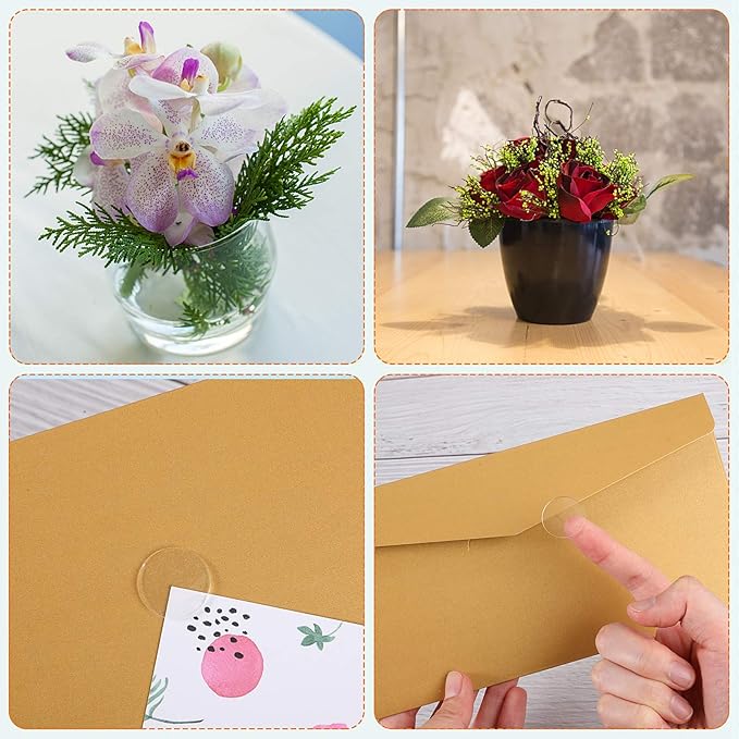 Zonon 500 Pcs Double Sided Adhesive Dots Clear Glue Point Tape Stickers Balloon - Image 6