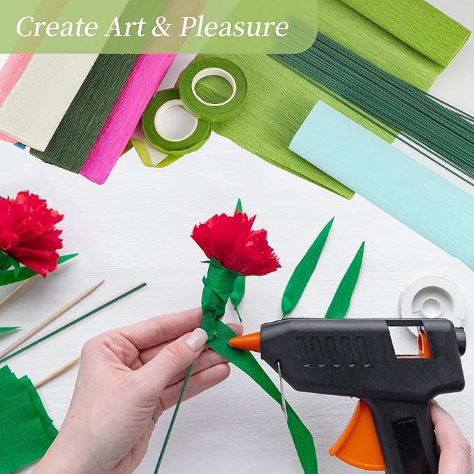 72Pcs Crepe Paper Flower DIY Kits, 20 Colors Crepe Paper Rolls 8.2ft Long 9.84 - Image 5