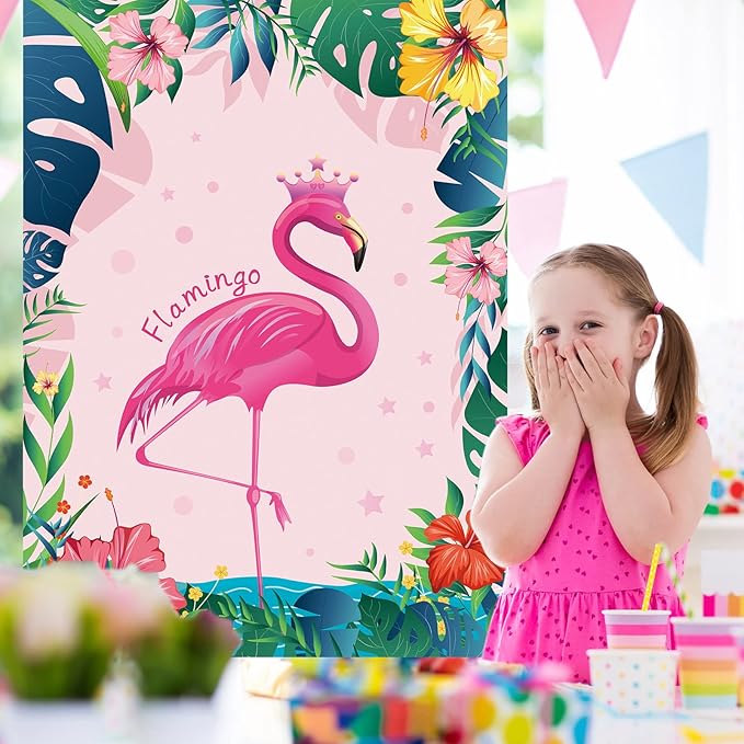 ASTARON Pin The Crown on The Flamingo, Flamingo Theme Party Game - Image 6