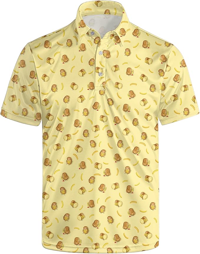 Mens Golf Shirts Golf Polo Shirts for Men Short Sleeve Polo Shirts Golf Gifts