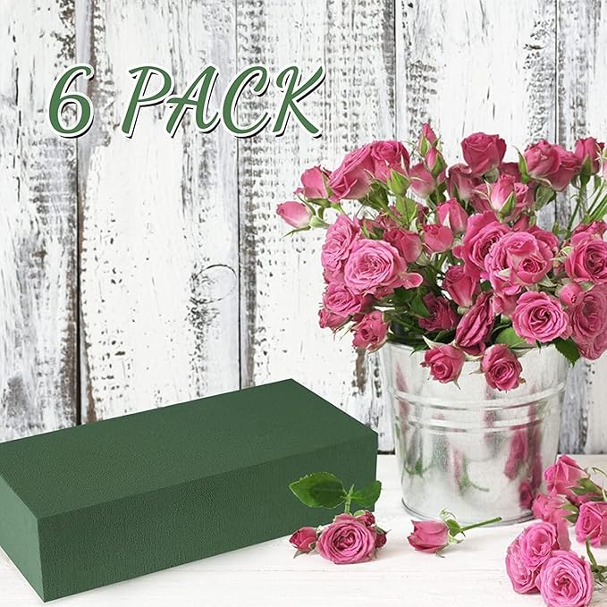 6 Pcs Floral Foam, Wet and Dry Floral Foam Blocks Flower Arrangement Kit - Image 7