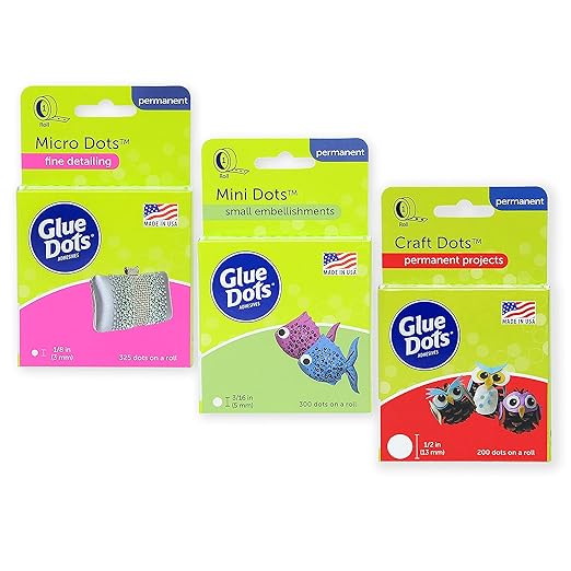 Glue Dots, Crafter's Pack, Double-Sided, Mini Dots, Craft Dots, Micro Dots by GlueDots