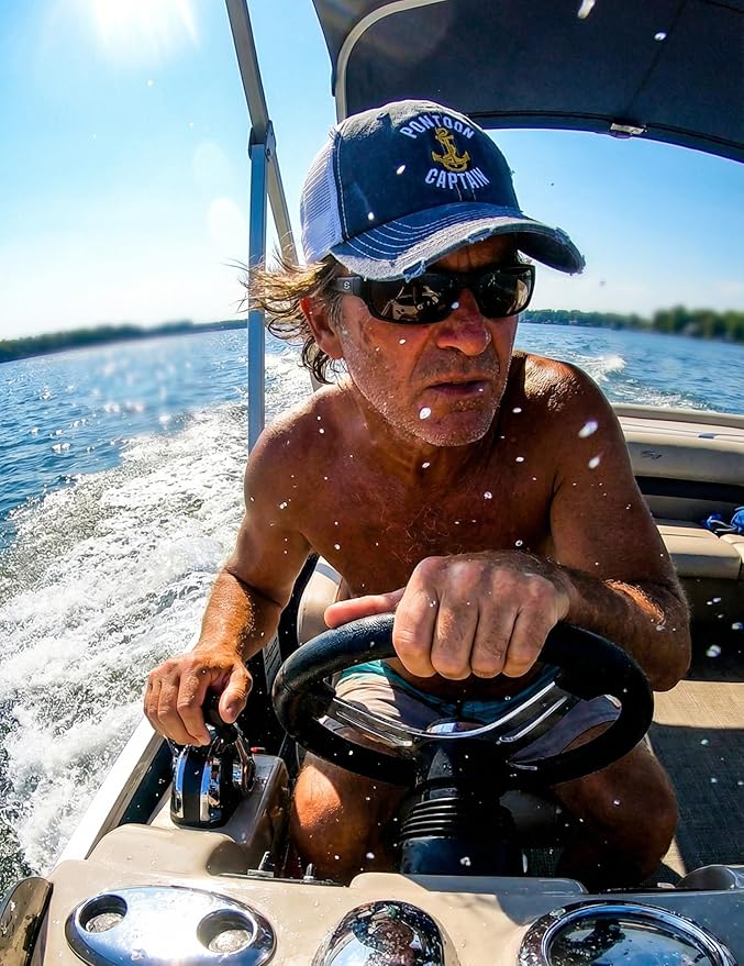 InnoBeta Pontoon Hat, Boat Captain Gifts for Men, Pontoon Accessories Baseball Cap, for Pontoon Owners