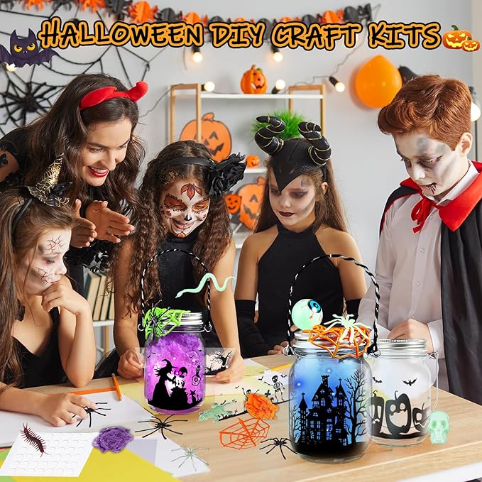 Halloween Craft Kit for Kids, Halloween Art & Craft Party Supplies for Classroom - Image 6