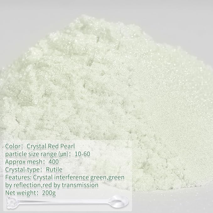 Mica Powder, 7.05OZ（200g）, Crystal Green Pearl Mica Powder Pigment - Image 2