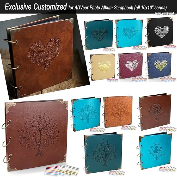 10 Sheets Double Sided Scrapbooking Refill Pages, 9.84x10.24" No Acid Thick - Image 5