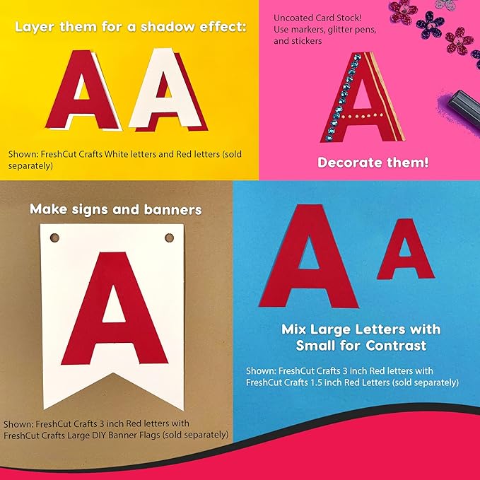 209 Pcs 3" Red Bulletin Board Letters & Numbers, Capital Letters, Punctuation - Image 7
