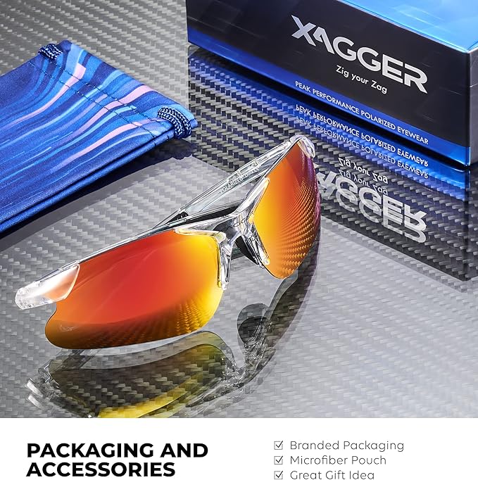 Xagger Kids Youth Polarized Sports Sunglasses for Boys Girls Baseball Softball Glasses TR90 Frame