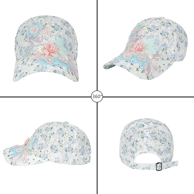 Hoce Fashion Rhinestone Denim Baseball Cap Studded Bling Hat for Women