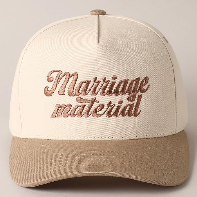 MIRMARU Two-Tone Vintage Canvas Trucker Hats for Men & Women, Adjustable Size Baseball Caps with Trendy Embroidered Design