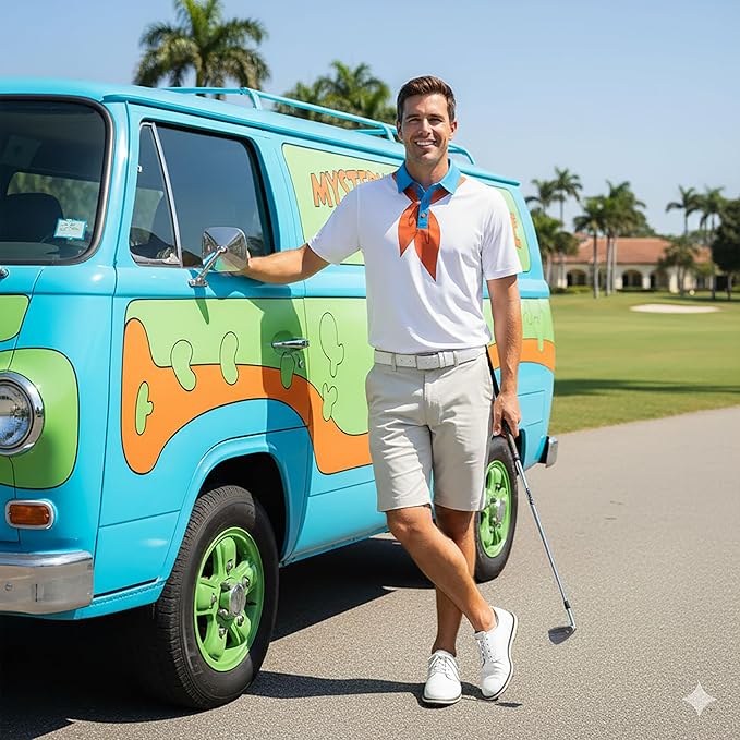 Funny Parody Golf Polo Shirt – Fun Movie Performance Quick Dry UPF Sun Protection Moisture Wicking Casual Wear Shocker Golf