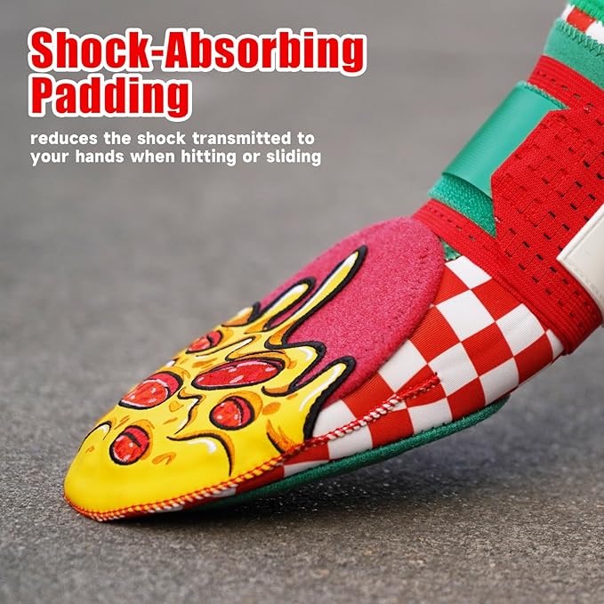 Big Crazy Baseball Sliding Mitt for Youth Sliding Mitt Glove Universal Left/Right Hand Drippy Drip Accessory Pizza Cookies