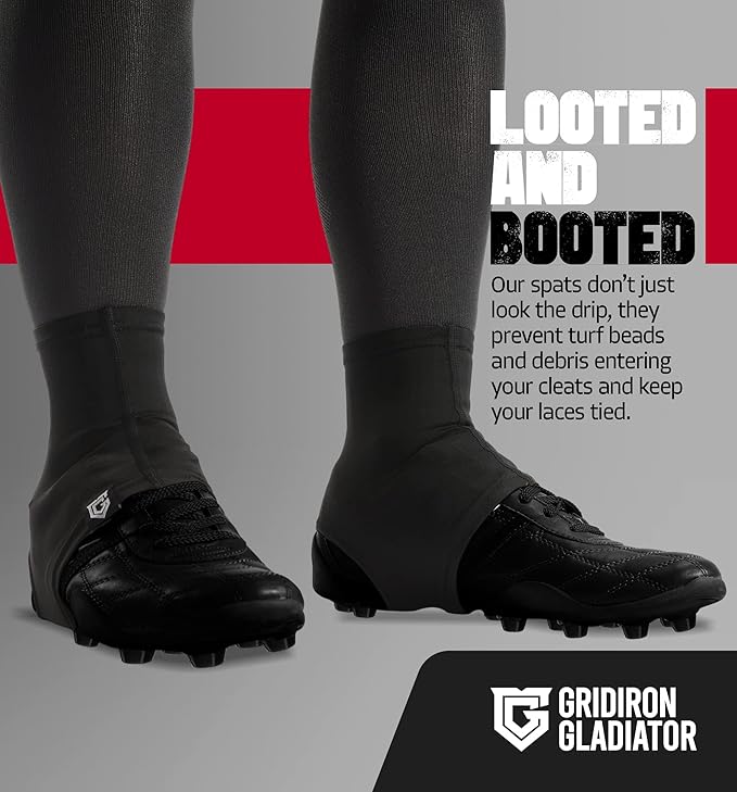 Gridiron Gladiator Cleat Covers - Football Spats - Football Cleat Cover - Cleat Spats for Soccer, Baseball & Softball