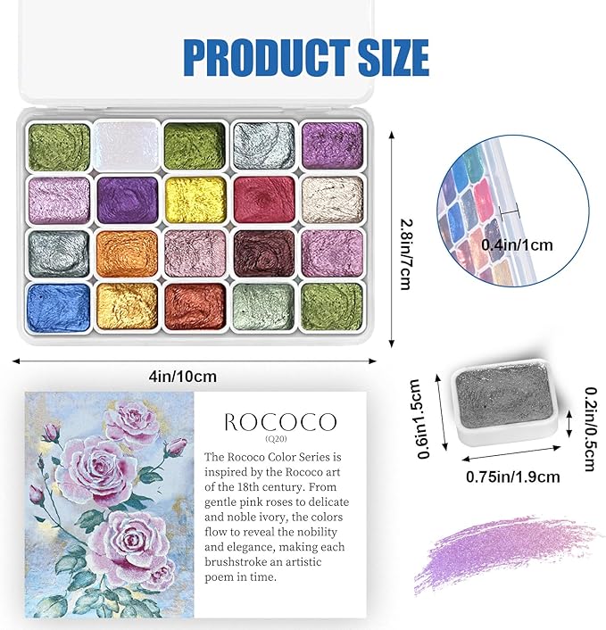 Mini Forestry Shifting Watercolor Painting Kit, 20 Color Shifting Watercolor - Image 2