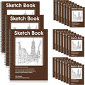 Qilery 24 Pcs 8.5 x 11'' Sketch Book Pads Bulk 30 Sheets Each Spiral Sketchbook by Qilery
