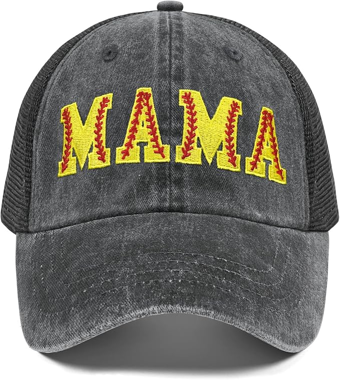 Mama Trucker Hat Mothers Day Birthday Gifts for Mother Mom Mama Embroidered Adjustable Washable Baseball Cap