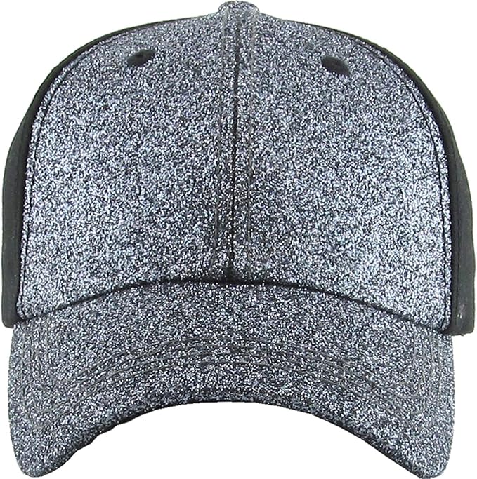 Classic Plain Ponytail Messy High Bun Headwear Adjustable Cotton Trucker Mesh Glitter Hat Baseball Cap