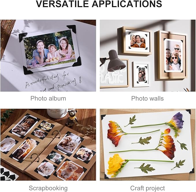 CHIALLCO Acid Free Photo Corners Self-Adhesive, DIY Scrapbook Stickers - Image 6