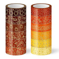 Whaline 12 Rolls Fall Washi Tapes Foil Gold Decorative Tape Autumn Gnome by Whaline