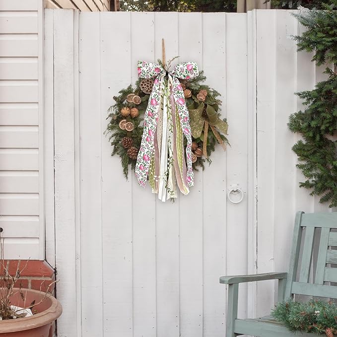 Large Flower Ribbon Bow for Wreath - Image 5